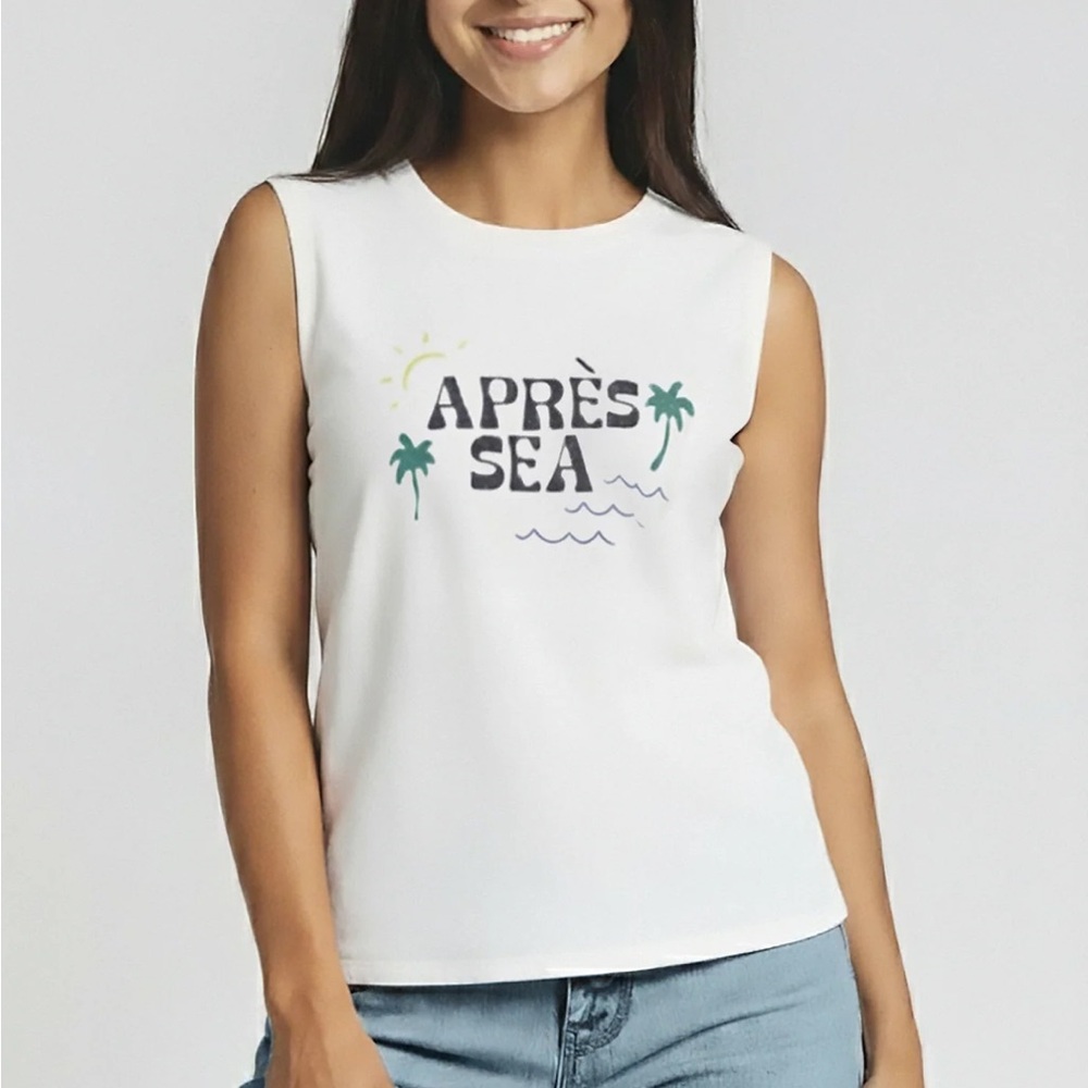 Wildfox White 'Après Sea' Logan Cotton Muscle Tank NWT!